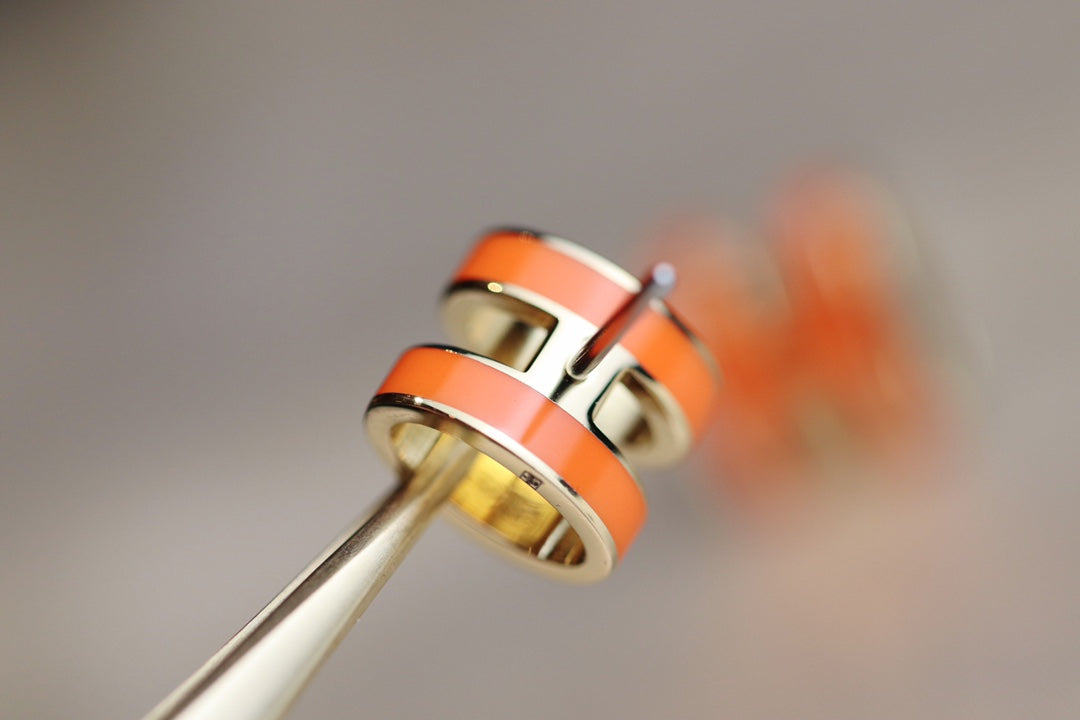 [Peak]MINI POP H EARRINGS ORANGE