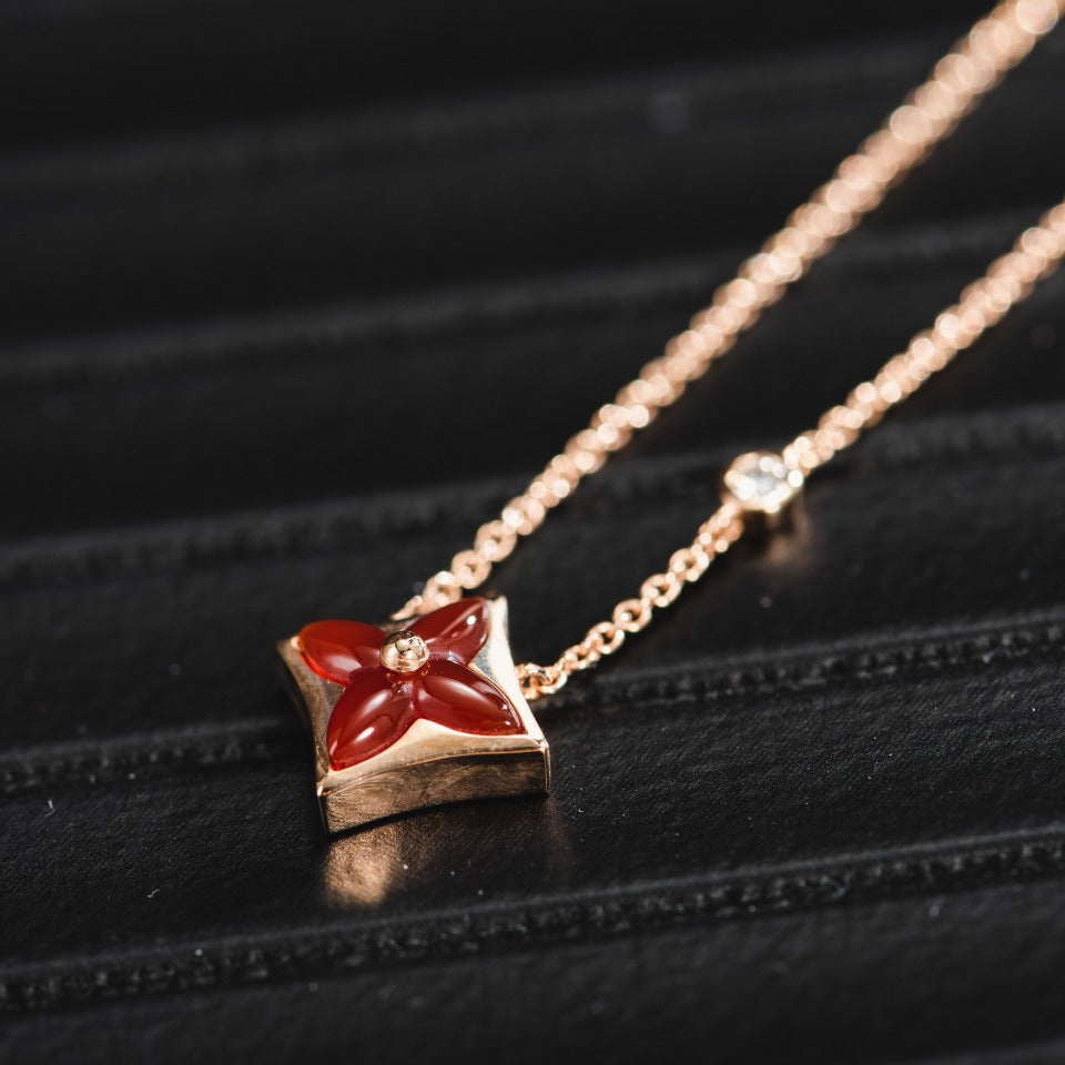 [Peak]STAR NECKLACE ROSE GOLD 1 DIAMOND