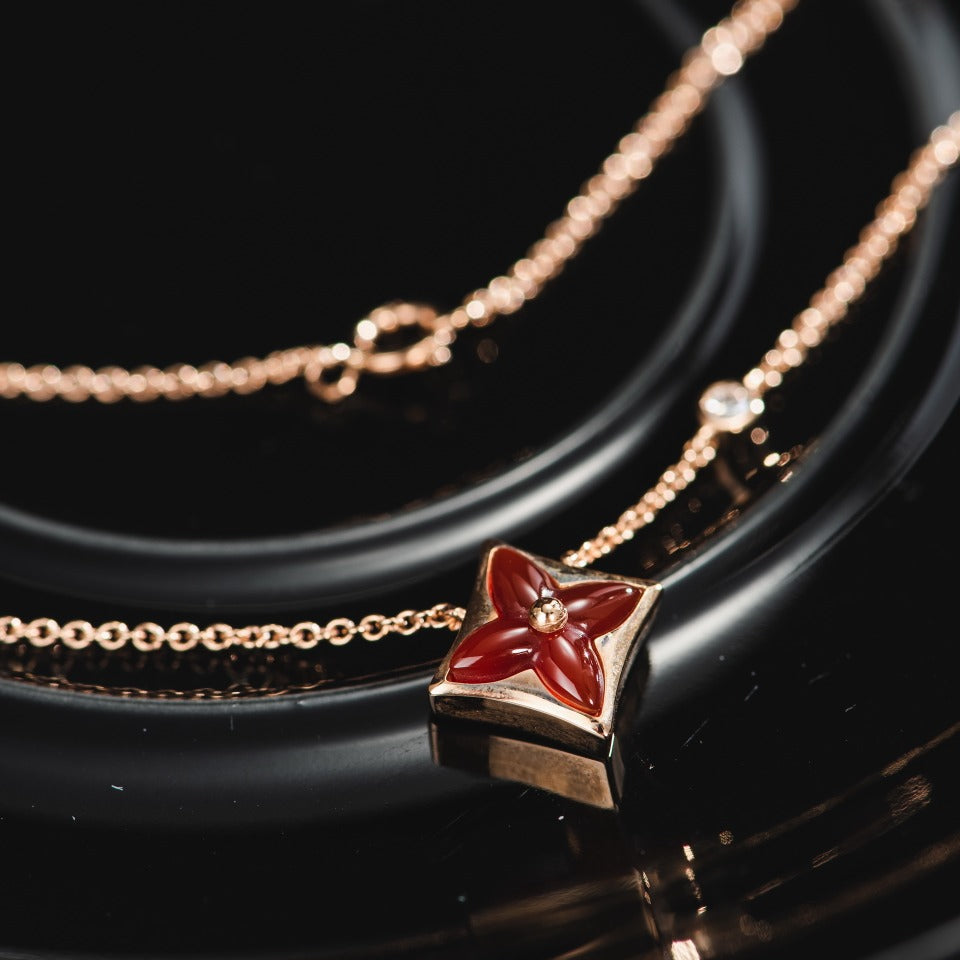 [Peak]STAR NECKLACE ROSE GOLD 1 DIAMOND