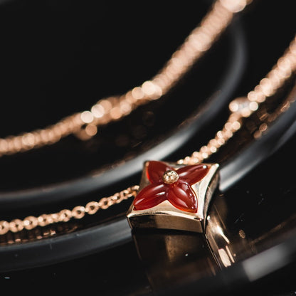 [Peak]STAR NECKLACE ROSE GOLD 1 DIAMOND