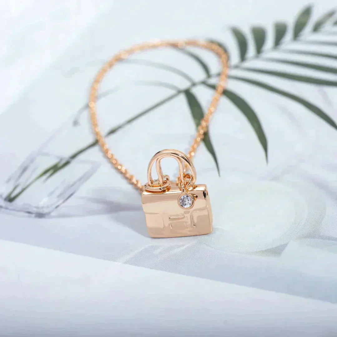 [Peak]AMULETTE PEDANT ROSE GOLD NECKLACE