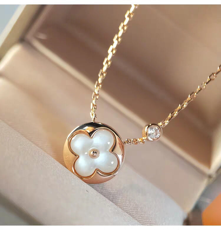 [Peak]SUN MOP GOLD 1 DIAMOND NECKLACE