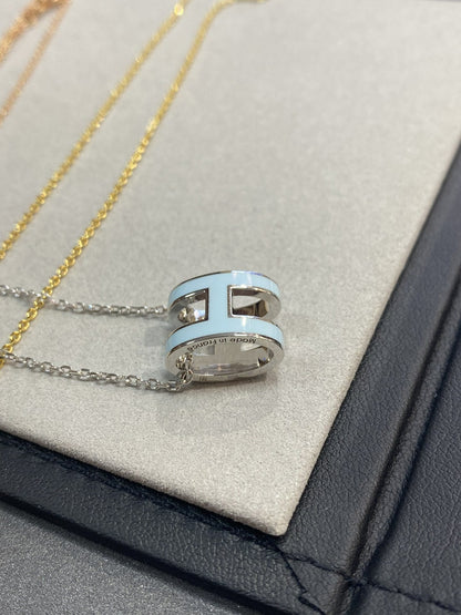 [Peak]POP H LIGHT BLUE NECKLACE