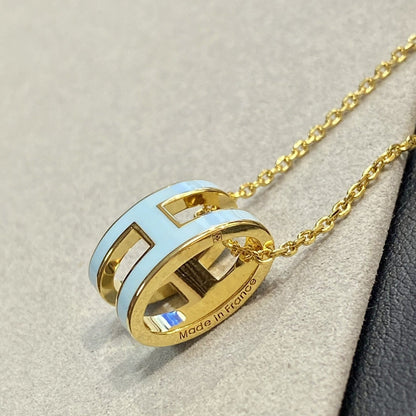 [Peak]POP H LIGHT BLUE NECKLACE