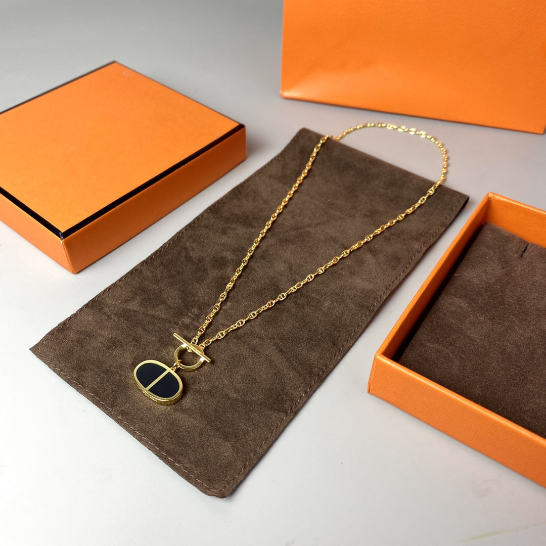 [Peak]CHAINE VERSO BLACK CERAMIC NECKLACE
