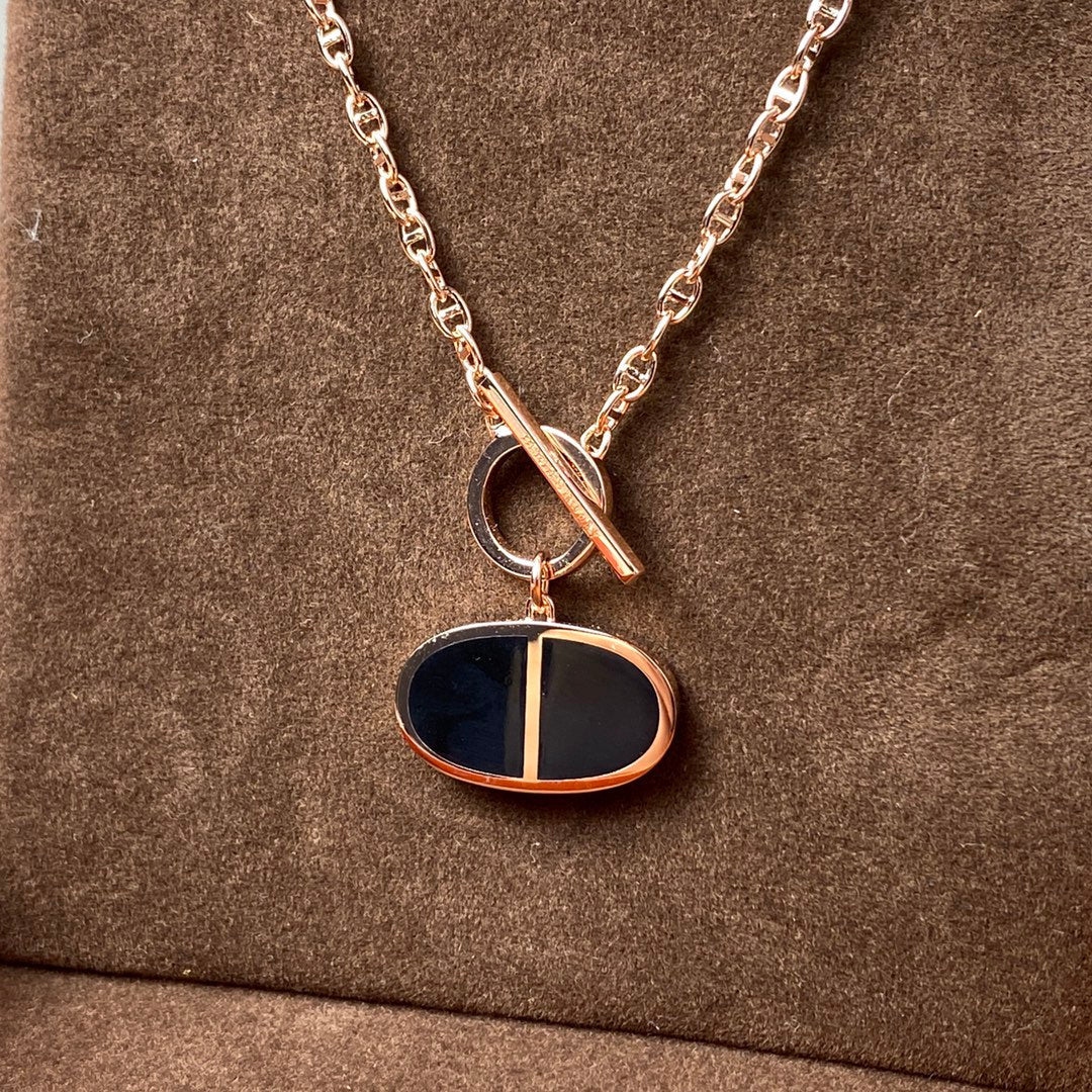 [Peak]CHAINE VERSO BLACK CERAMIC NECKLACE