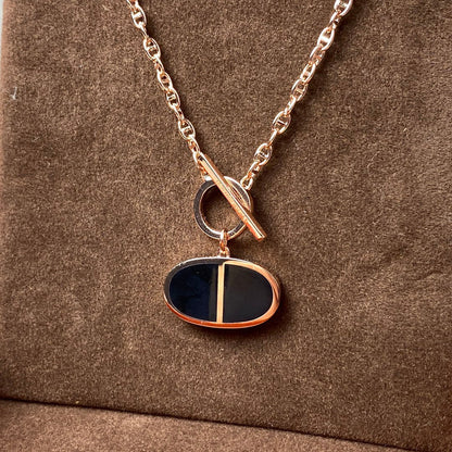 [Peak]CHAINE VERSO BLACK CERAMIC NECKLACE