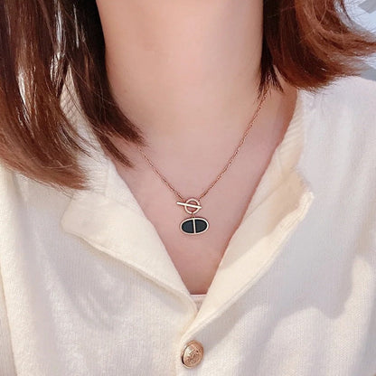 [Peak]CHAINE VERSO BLACK CERAMIC NECKLACE