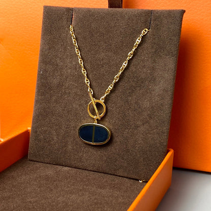 [Peak]CHAINE VERSO BLACK CERAMIC NECKLACE