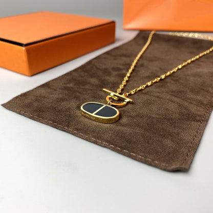 [Peak]CHAINE VERSO BLACK CERAMIC NECKLACE
