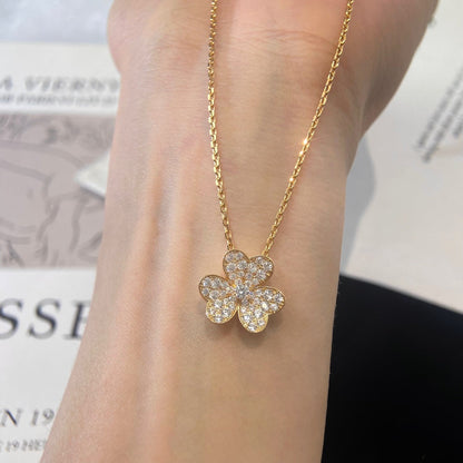[Peak]PAVÉ DIAMOND FLOWER CHARM NECKLACE