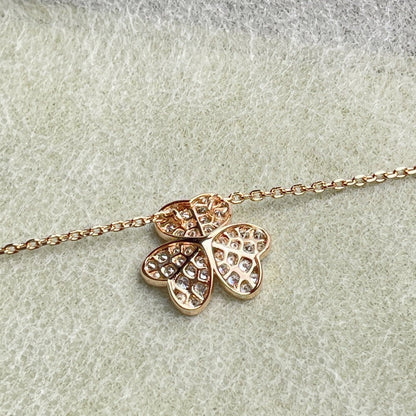 [Peak]PAVÉ DIAMOND FLOWER CHARM NECKLACE