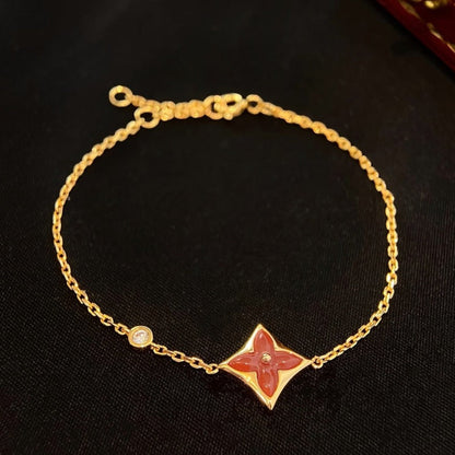 [Peak]COLOR STAR CARNELIAN ROSE GOLD DIAMOND BRACELET