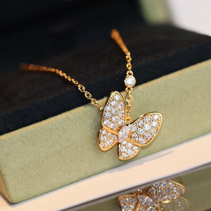 [Peak]BUTTERFLY DIAMOND CHARM NECKLACE