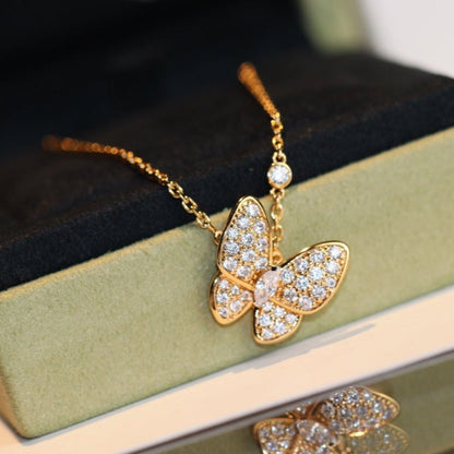 [Peak]BUTTERFLY DIAMOND CHARM NECKLACE