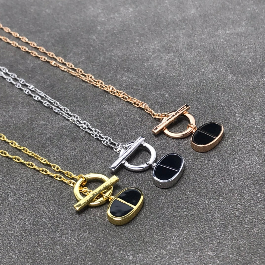 [Peak]CHAINE VERSO BLACK CERAMIC  NECKLACE