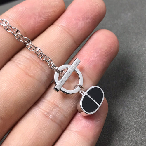[Peak]CHAINE VERSO BLACK CERAMIC  NECKLACE