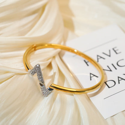 [Peak]VOLTE UPSITE DOWN GOLD DIAMOND BRACELET