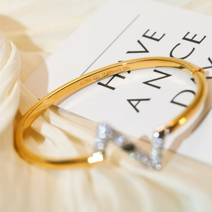 [Peak]VOLTE UPSITE DOWN GOLD DIAMOND BRACELET