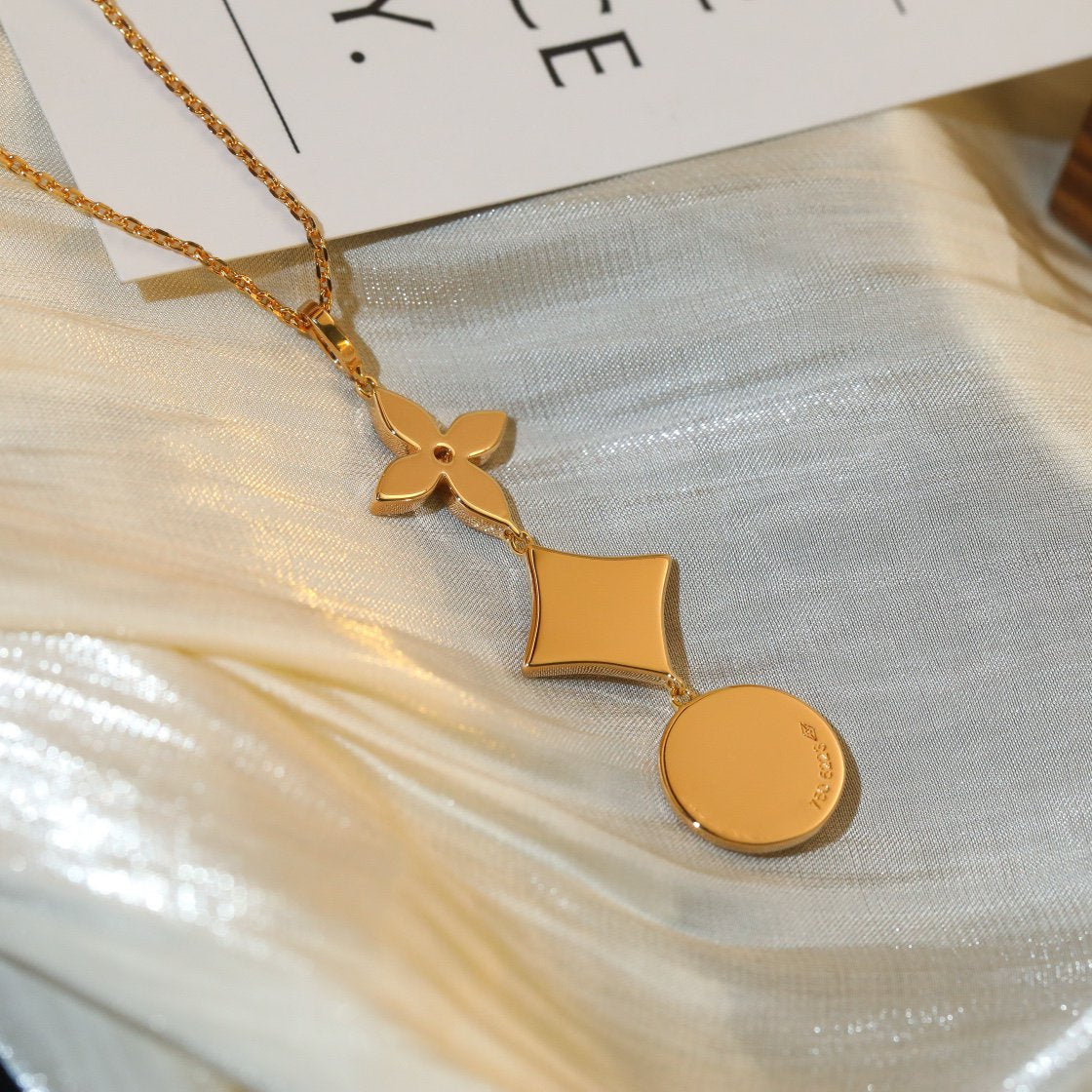 [Peak]STAR AND SUN DIAMOND ROSE GOLD NECKLACE