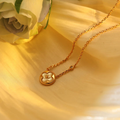 [Peak]SUN PEDANT ROSE GOLD 1 DIAMOND NECKLACE