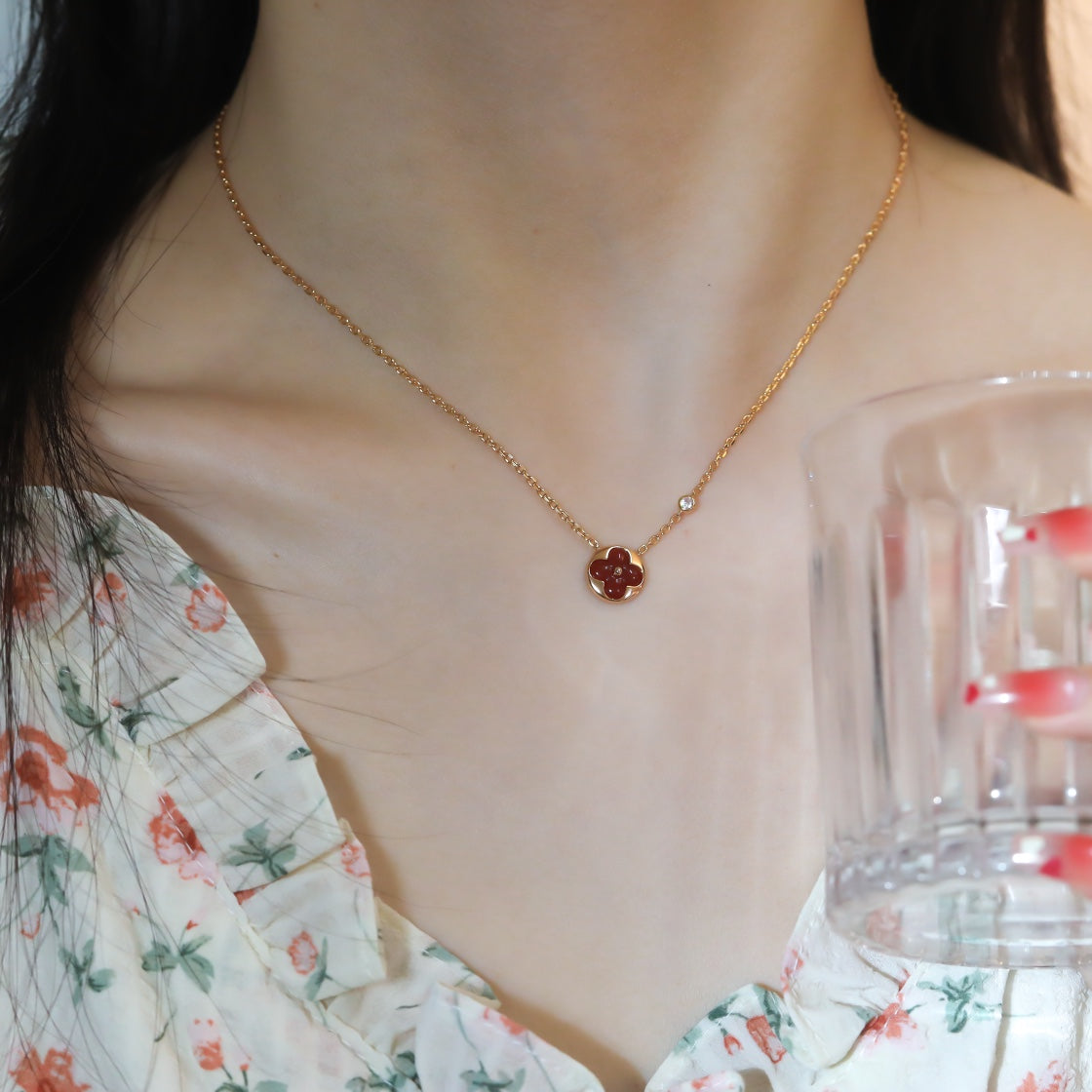 [Peak]SUN PEDANT ROSE GOLD 1 DIAMOND NECKLACE