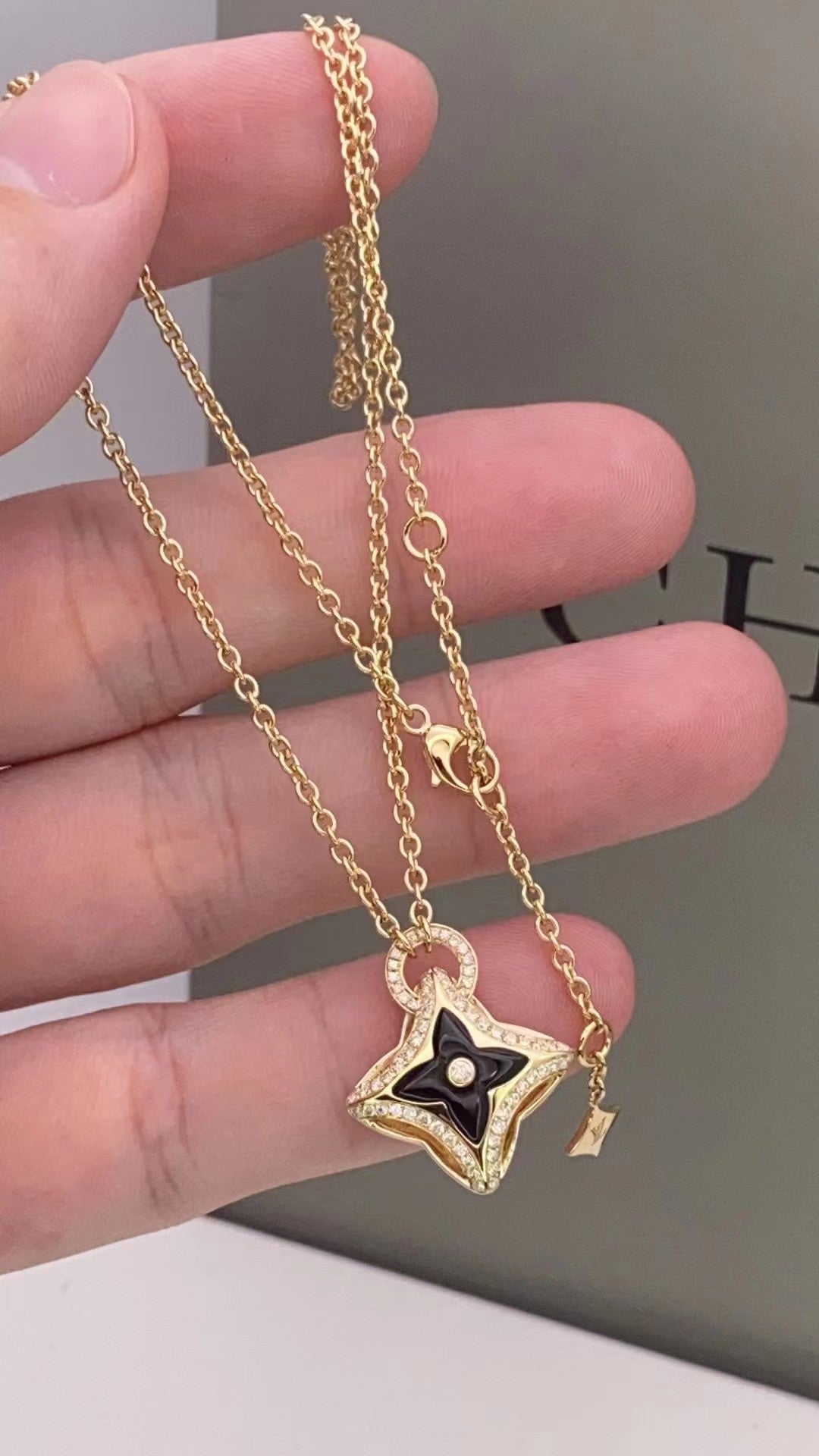 [Peak]STAR PEDANT ROSE GOLD DIAMOND NECKLACE