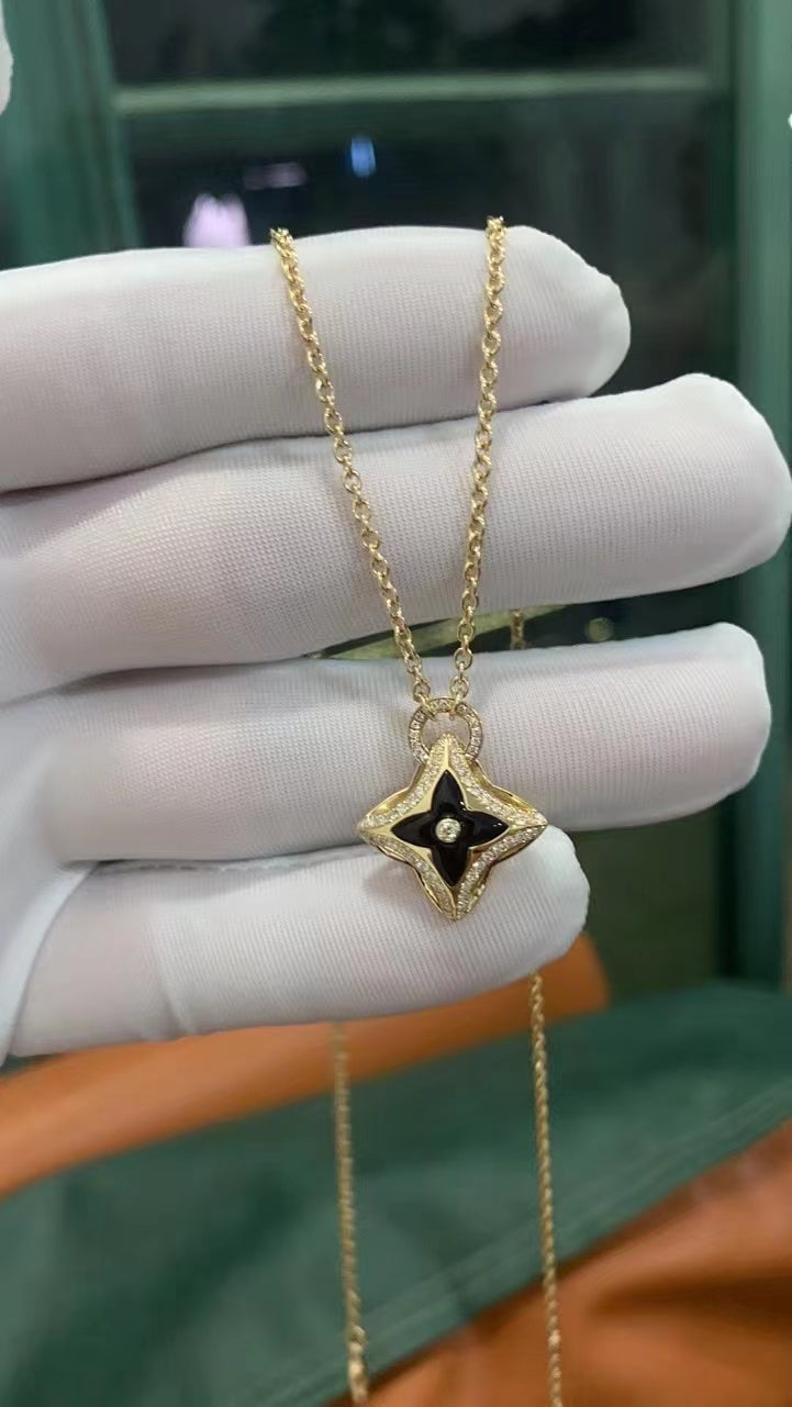 [Peak]STAR PEDANT ROSE GOLD DIAMOND NECKLACE