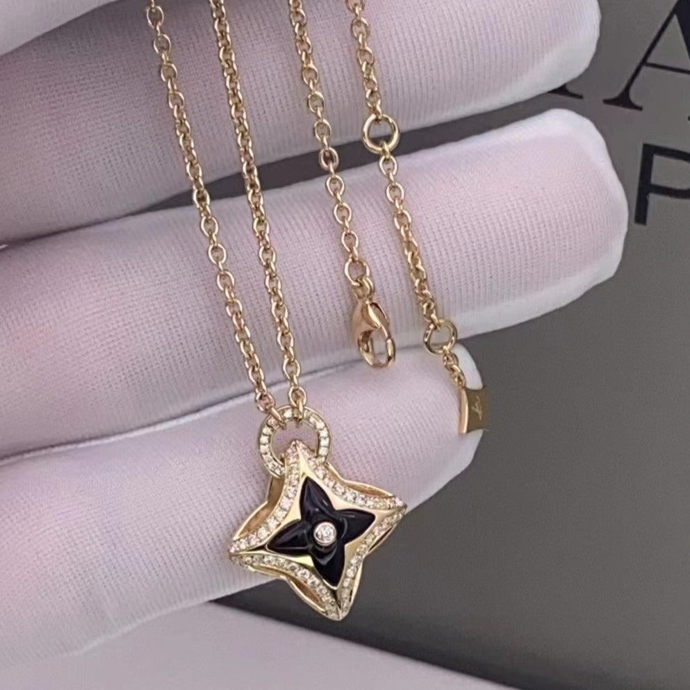 [Peak]STAR PEDANT ROSE GOLD DIAMOND NECKLACE