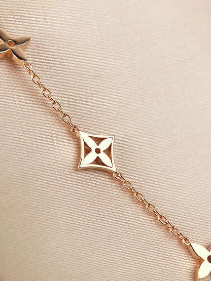 [Peak]STAR AND SUN 7 MOTIFS GOLD BRACELET