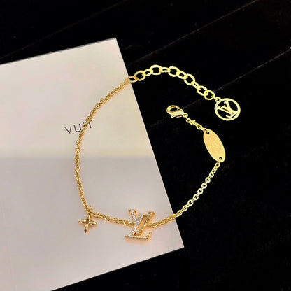 [Peak]LOGO STAR MOTIF GOLD BRACELET
