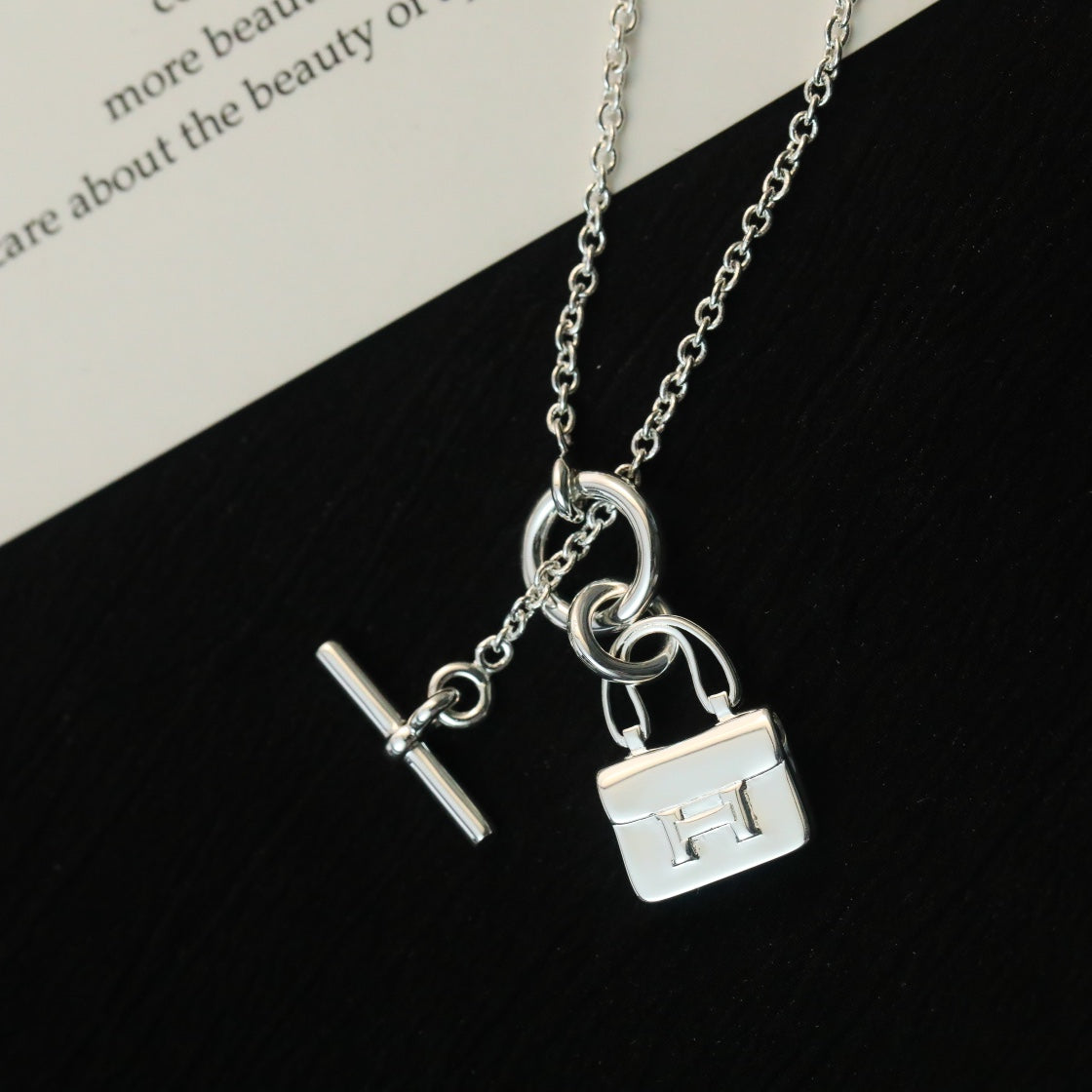 [Peak]POP H PEDANT SILVER NECKLACE