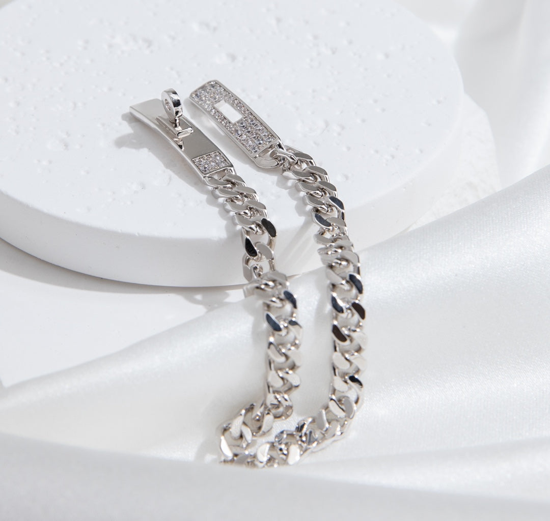 [Peak]KELLY CHAIN SILVER DIAMOND BRACELET