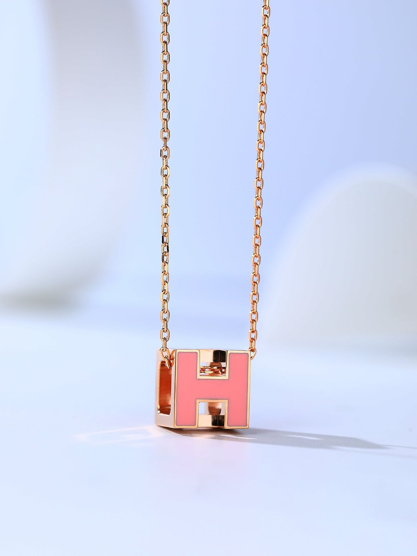 [Peak]H CAGE ROSE GOLD NECKLACE