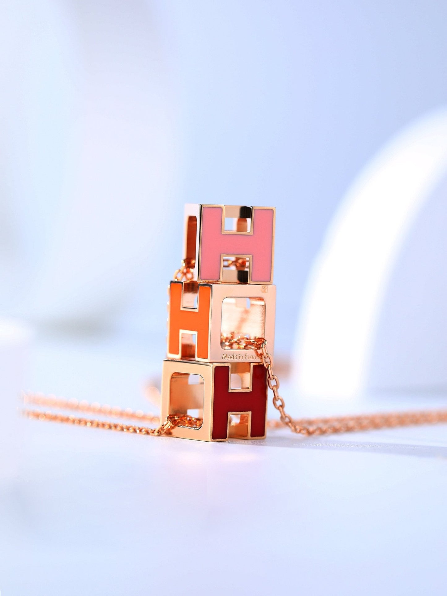 [Peak]H CAGE ROSE GOLD NECKLACE