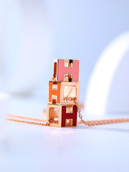 [Peak]H CAGE ROSE GOLD NECKLACE