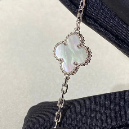 [Peak]LUCKY CLOVER 5-MOTIF BRACELET - WHITE MOTHER-OF-PEARL COLLECTION