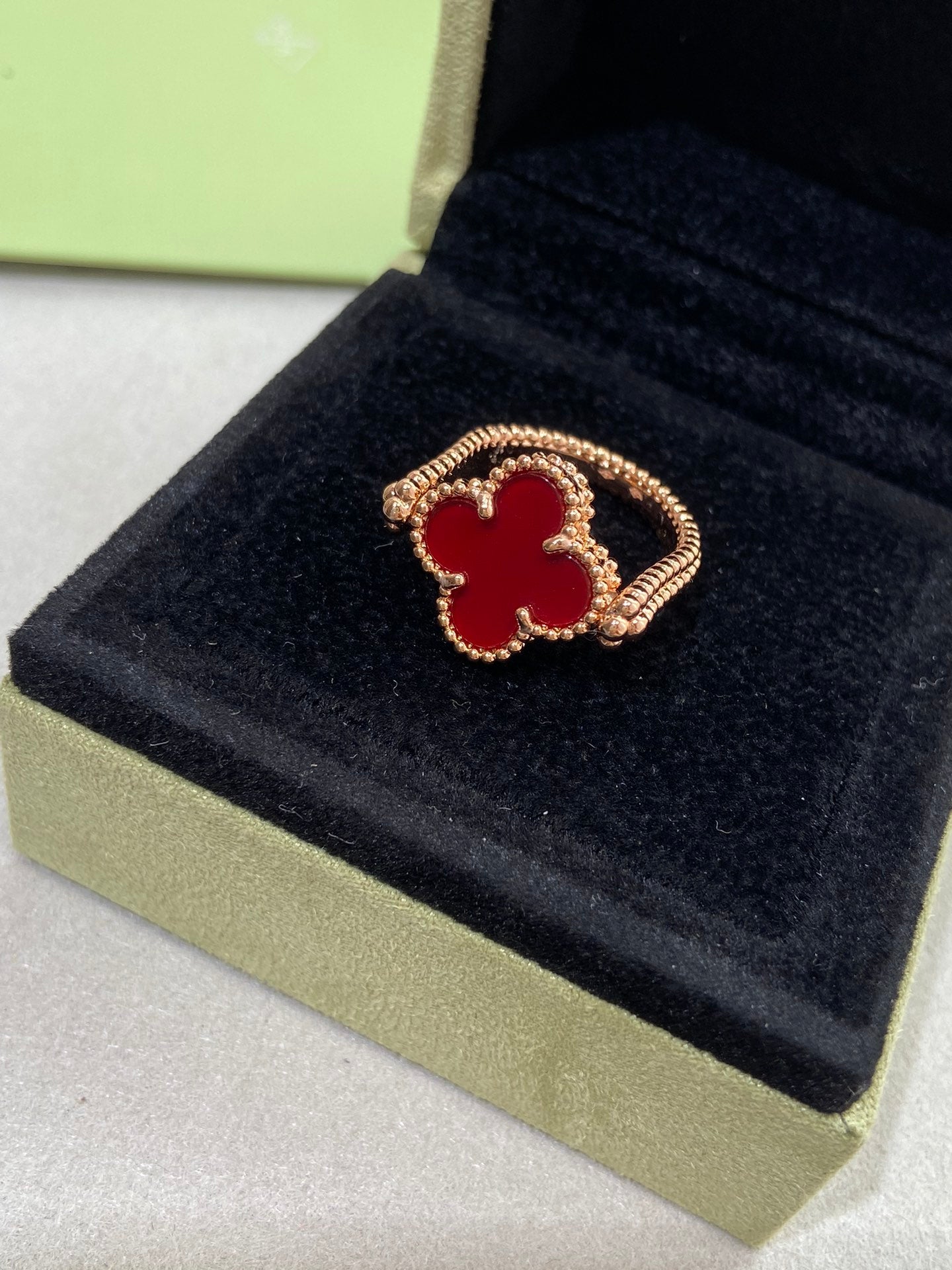 [Peak]LUCKY CLOVER GOLD REVERSIBLE RING