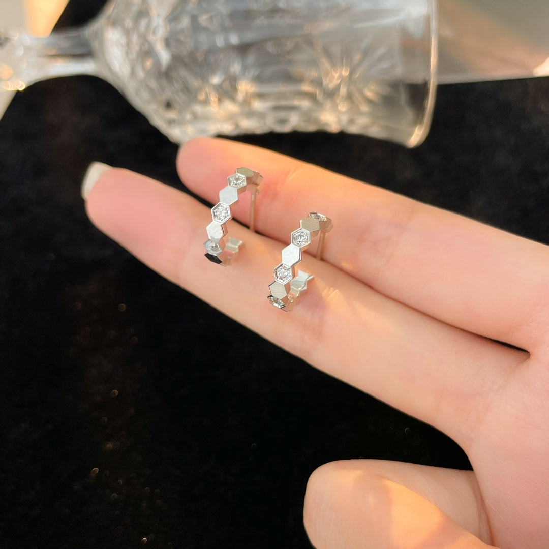 [Peak]BEE LOVE DIAMOND HOOP EARRINGS