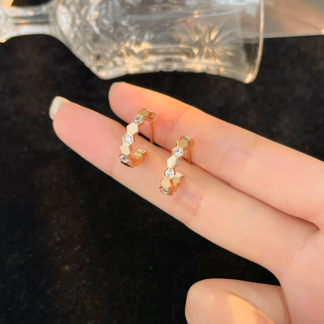 [Peak]BEE LOVE DIAMOND HOOP EARRINGS