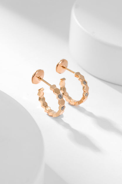 [Peak]BEE LOVE DIAMOND HOOP EARRINGS