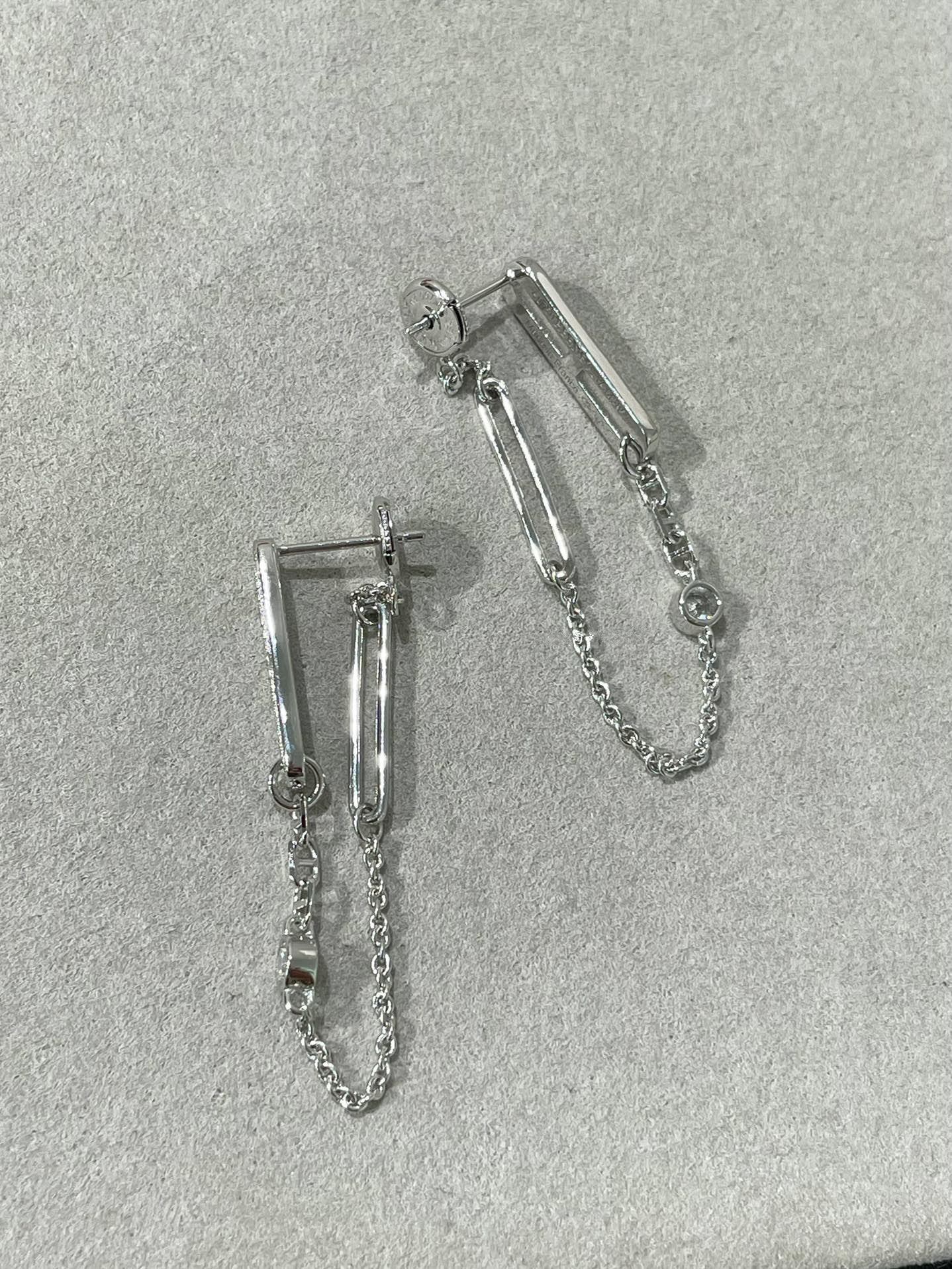 [Peak]CHAINE CHAOS DIAMOND DROP EARRINGS