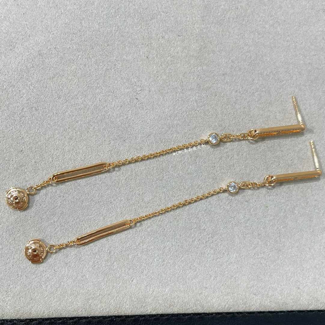 [Peak]CHAINE CHAOS DIAMOND DROP EARRINGS