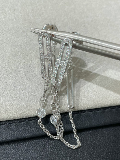 [Peak]CHAINE CHAOS DIAMOND DROP EARRINGS
