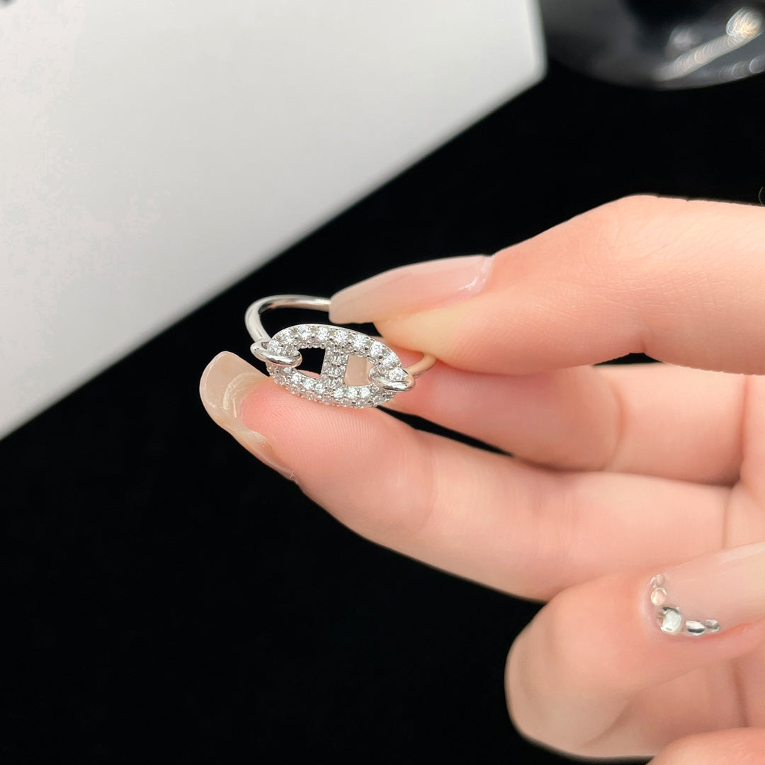 [Peak]RONDE SMALL SILVER DIAMOND RING