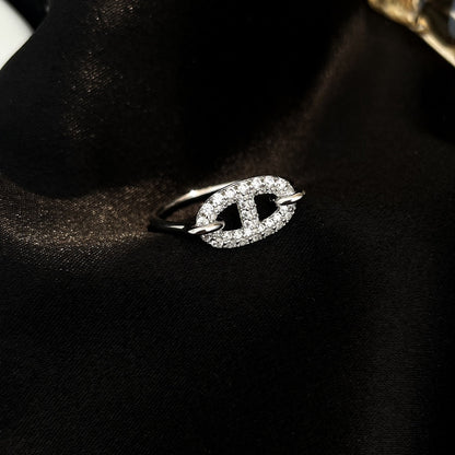 [Peak]RONDE SMALL SILVER DIAMOND RING