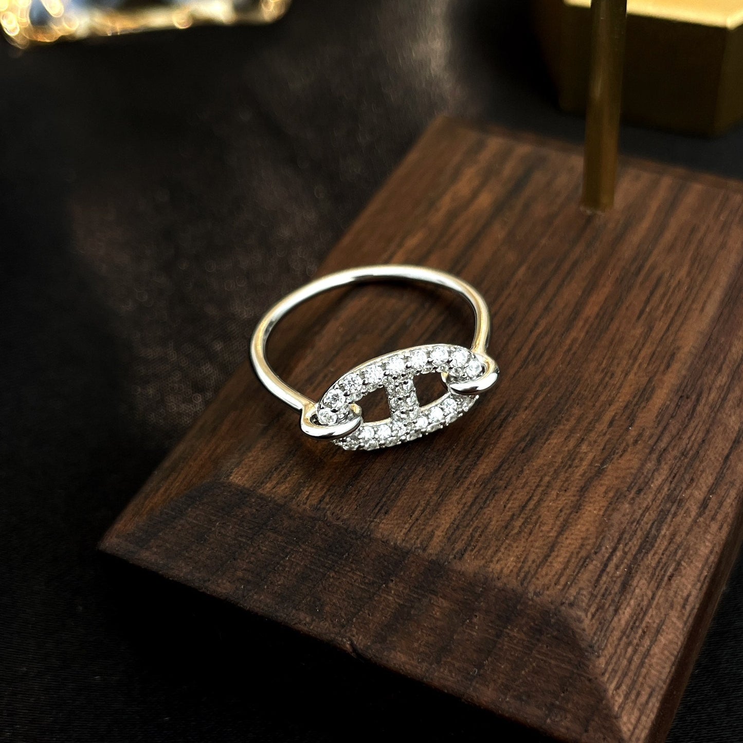 [Peak]RONDE SMALL SILVER DIAMOND RING