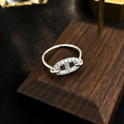 [Peak]RONDE SMALL SILVER DIAMOND RING