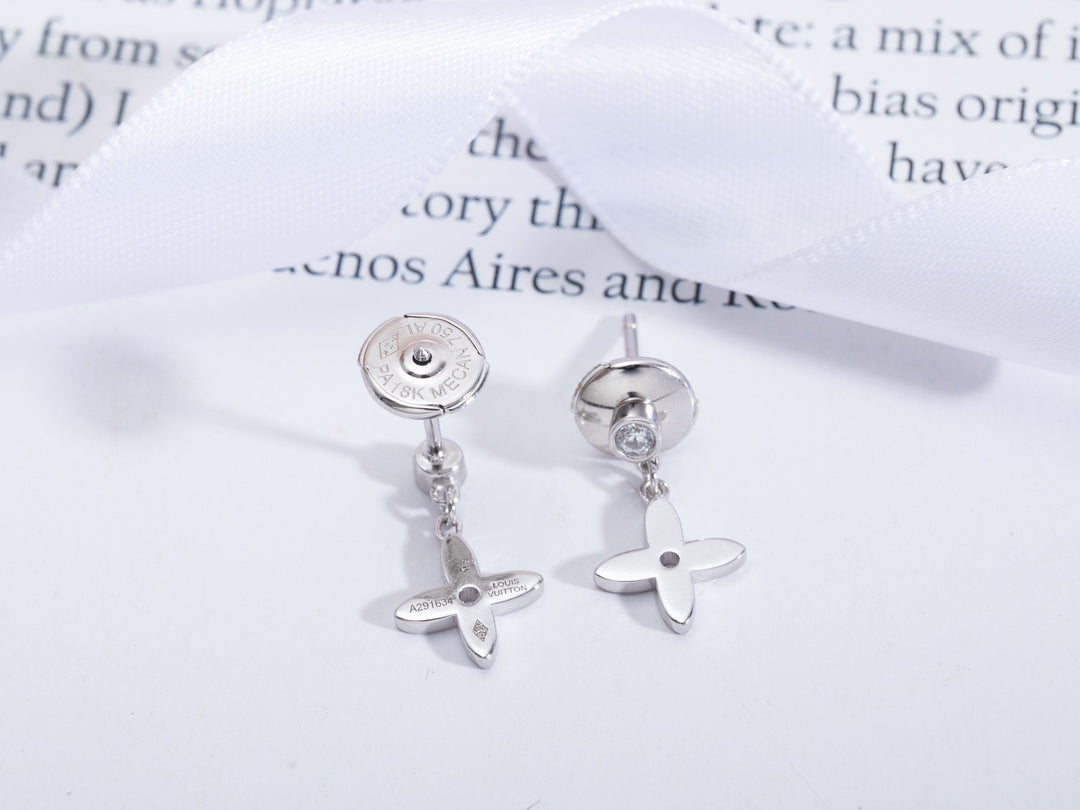 [Peak]VIDYLLE SILVER DIAMOND MINI DROP EARRINGS
