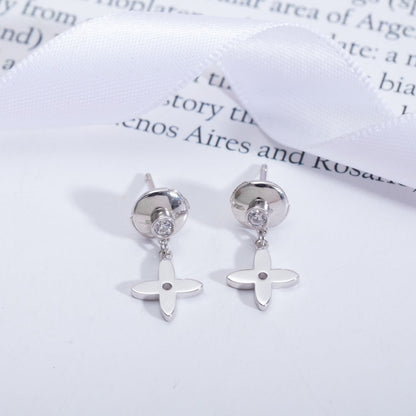 [Peak]VIDYLLE SILVER DIAMOND MINI DROP EARRINGS